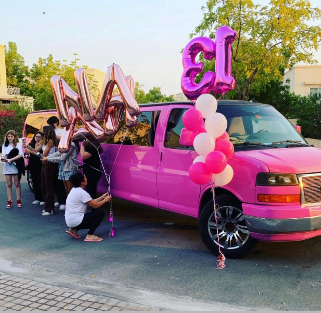 Rent a Pink GMC in Dubai