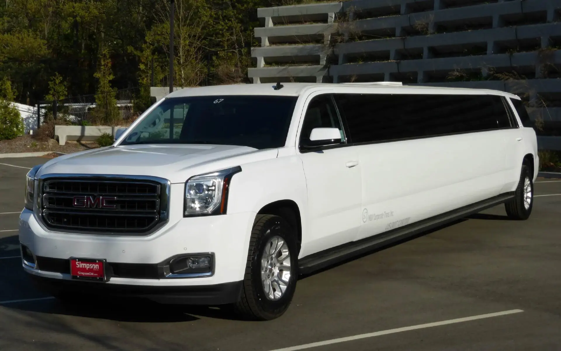 White GMC Limousine