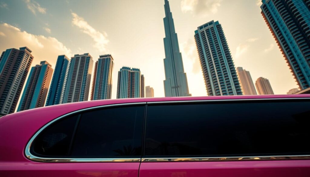 Ride in Style with Dubai's Pink Limousine 3 image